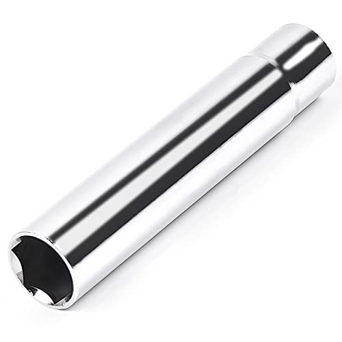 Llave de tuerca de llanta con pinchos hexagonales de 19 mm y acabado cromado antioxidante