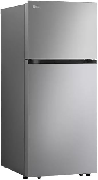 LG 28-Inch Freestanding Top-Freezer Refrigerator with 18 cu ft Capacity, 2 Glass Shelves, Gallon Door Bins, Multi-Air Flow System, Garage-Ready, Ice Maker Ready