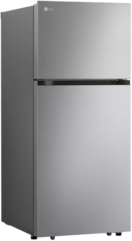 LG 28-Inch Freestanding Top-Freezer Refrigerator with 18 cu ft Capacity, 2 Glass Shelves, Gallon Door Bins, Multi-Air Flow System, Garage-Ready, Ice Maker Ready ENERGY STAR