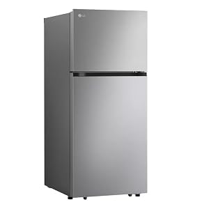 LG 28-Inch Freestanding Top-Freezer Refrigerator with 18 cu ft Capacity, 2 Glass Shelves, Gallon Door Bins, Multi-Air Flow System, Garage-Ready, Ice Maker Ready