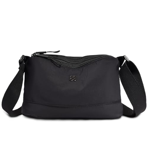 Eslcorri Crossbody Bags for Women, Small Shoulder Bag Nylon Simple Purse with Zipper, Lightweight Casual Mini Purse