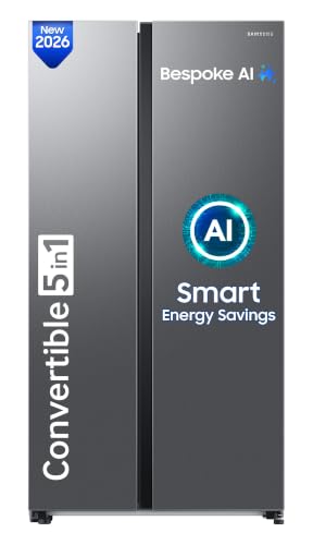 Samsung 653 L, 3 Star, Frost Free, Double Door, Convertible 5-in-...