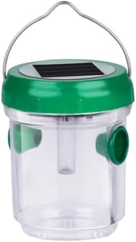 Grundig Piège à guêpes avec Lampe Solaire - Diamètre 7 x 9 cm - 6 à 8 Heures Actif à l'énergie Solaire - avec Crochet de Suspension, Vert