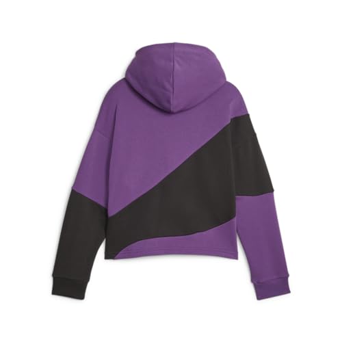 PUMA Kids Girls Power Cat Hoodie Casual Outerwear Casual - Black, Purple2