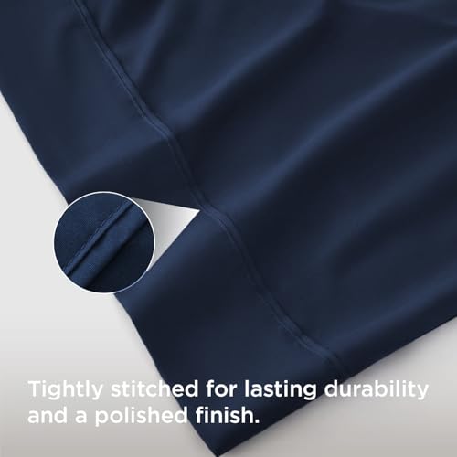 Image of Bedsure Pillow Cases Standard Size Set of 4 - Navy Brushed Microfiber Pillowcases 4 Pack, Super Soft and Cozy Pillow Case Covers with Envelope Closure for Kids, Wrinkle, Fade Resistant, 20x26 Inches