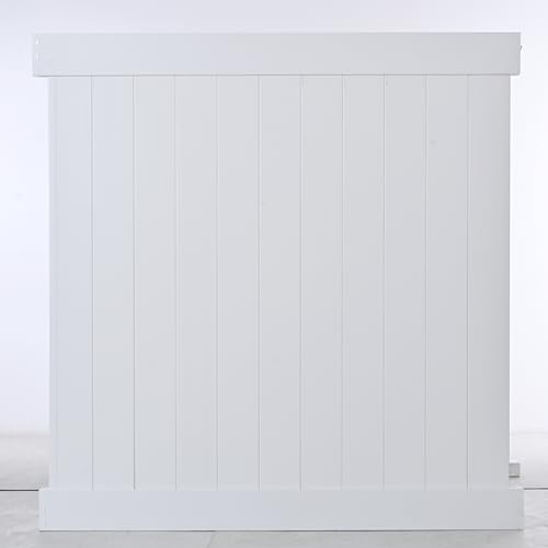 Kaimei 2 Pack 6ft x 6ft Vinyl Privacy Fence Panels, White