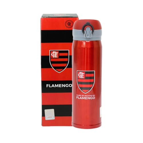 Garrafa Flamengo Inox Squeeze Termica Cafe Agua Oficial
