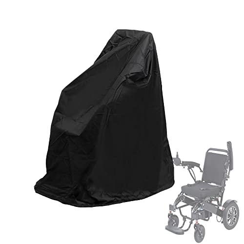 Bosking Electric Wheel Chair Cover Waterproof Mobility Scooter Storage Cover For Travel Power Wheelchair Dust Protective Cover With Adjustable Drawstring (45"L X 29.5"W X 51"H, Black) #TOP24