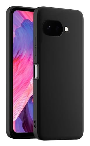 HULLIN Funda de Silicona Colorida para Teléfono, Adecuada para Google Pixel 10A (6.28") - Negro