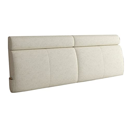 KKCF Cojín De La Cabecera, Funda Blanda Lino Algodón 10Cm Grosor, Almohada Grande Leer Cintura, Almohadilla Lumbar Relleno Esponja Tapizada For Dormitorio Oficina Cover