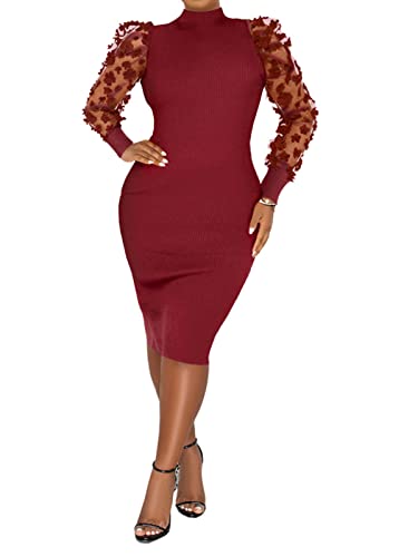 Robe moulante ajustée grand confort en dentelle pour valoriser les formes