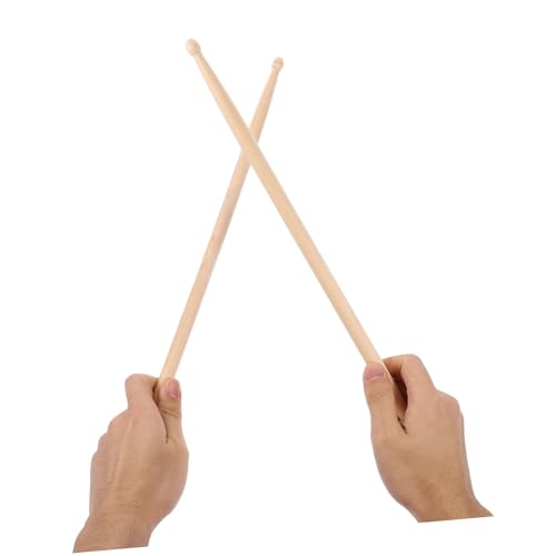 2 piezas de baquetas profesionales de madera para principiantes, agarre cómodo, adecuadas para diversos estilos de batería y práctica estudiantil miniatura 4
