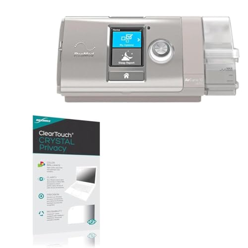 BoxWave Screen Protector Compatible With ResMed AirCurve 10 VAuto - ClearTouch Crystal Privacy (2-Pack), Privacy Screen Protector Flexible Film Clear