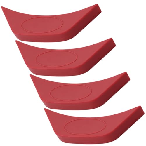 Cabilock Funda de Silicona para Asa de Olla 4 Piezas Protector Térmico Antideslizante Color Rojo Tamaño Pequeño Resistente al Calor para Utensilios de Cocina como Sartenes y Cacerolas