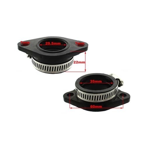 Adaptador de admisión de colector de brida para motor con carburador 27mm 2