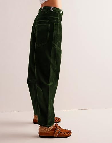 Kedera Mid Rise Barrel Pant Women 2025 Spring Drawstring Wide Leg Denim Jean Trousers Baggy Boyfriend Jean with Pockets3