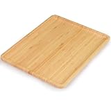 ZTHapwa Bamboo Wooden Serving Tray, 13x10 Inch Rectangular Food Tray with Raised Edges, Lightweight Snack Platter for Breakfast in Bed, Coffee Table, Party Serving, Also as Charcuterie Board