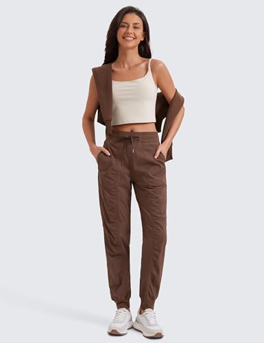 Image of CRZ YOGA Ease Line Joggers 26 inch /28.5 inch /30.5 inch | Casual, Lightweight, Ruched Design, Pockets, for Women