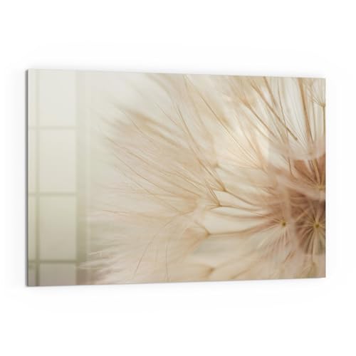 DEQORI Küchenrückwand Glas | Motiv Zarte Natur | 60x40 cm cm | Bad- oder Herd-Rückwand | Herdblende Spritzschutz für Küche & Badezimmer | moderne Deko für Fliesenspiegel