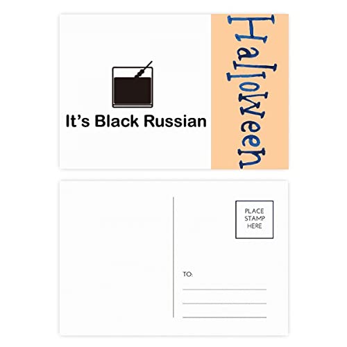 Cartes postales art déco noir russe pour décorer votre table d'Halloween