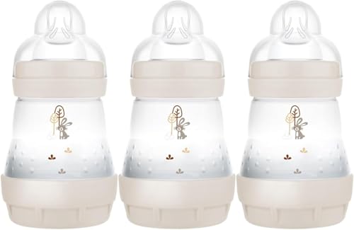 MAM Anti-Colic Baby Bottles 3x160ml (Beige)