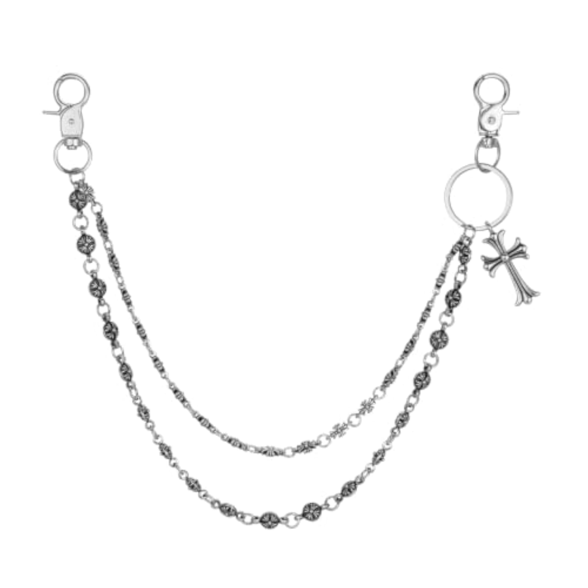 Y2K Style Cross Pant Chain for Men and Women