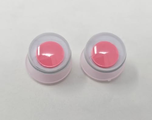 Pair of Zim's 12mm Round Moving Wiggle Googly Plastic Safety Eyes with Washers for Craft Amigurumi Dolls or Puppets (Pack of 12) (Pink)