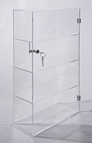 Vitrina acrílica de 4 niveles con puerta con...
