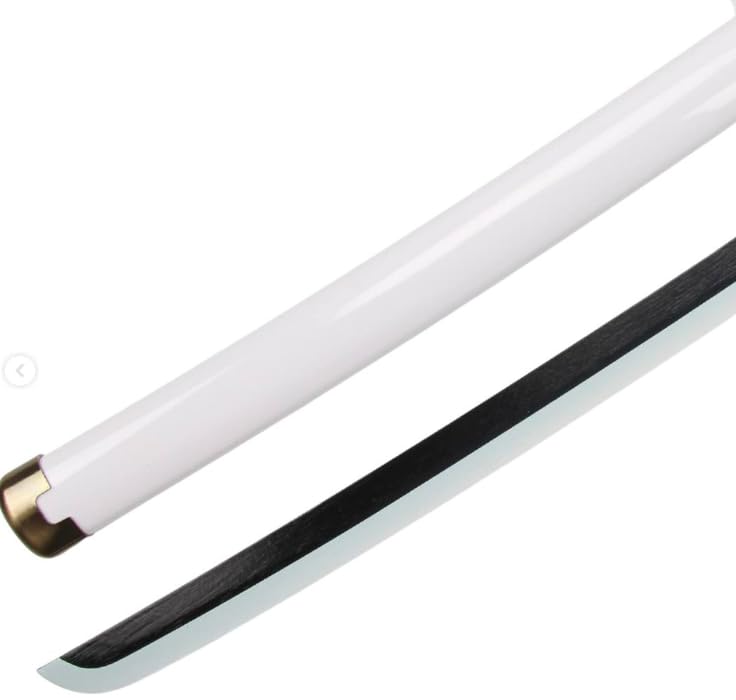 Image of One Piece Zoro Wado Ichimonji Katana | Life-Size Bamboo Wood Anime Sword for Cosplay & Display | Lightweight Practice Samurai Sword for Kids, Teens & Collectors |