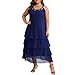 Plus Size Chiffon Mother of The Bride Layered Dress with Jacket 2 Piece Set Decal Designs Formal Wedding Guest Attire Blue
