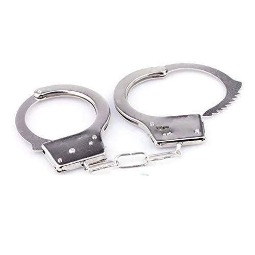 Metal Handcuffs, 3pcs Police Metal Handcuffs with Whistles Perfect for Kids Halloween Party Costume accessorie