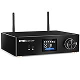 EYTSE P30 300W x 2 Multiroom Streaming Amplifier Stereo Music Streamer with ESS ES9023Q2M DAC & TI TPA3255DD Amps, 3' LCD Screen, WiFi, BT, Remote Control, PC in, HDMI ARC, Optical, RCA I/O Ports