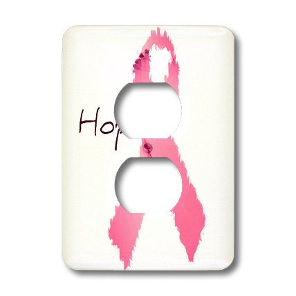 Housse de sortie ruban peint rose plaque interrupteur deco murale 3dRose