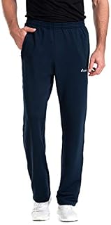 Clothin Men's Sweatpant with Zipper Pockets Elastic Waist Drawstring Pants for Athletic Jogging