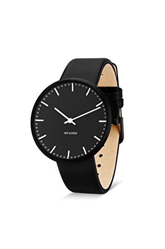 Arne Jacobsen Unisex Reloj Infantil de Cuarzo con Esfera analógica y Negro Correa de Piel 53205B Cover