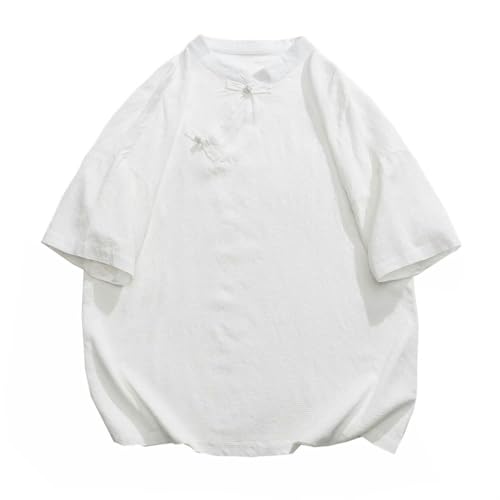 Chemise Kung Fu homme en coton et lin style chinois vintage décontracté
