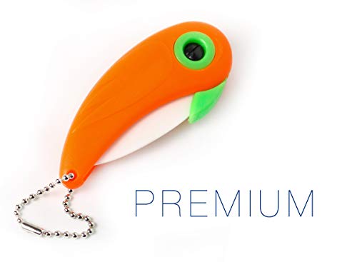 Tweedy Gadgets Bird Ceramic Orange Paring Knife Small, Premium Grade Folding Kitchen Utility Knives Cutting Fruit, Vegetables, Avocados | Home, Kitchen & Dining, Outdoor, Picnic or Portable Travel Use