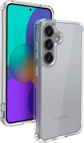 Image of ONES for Samsung Galaxy S26 Slim Case Clear, [PC + TPU Hybrid] [Military-Grade Drop Guard ] [Anti-Yellowing][ Anti-Slip ], Shockproof Silicone Hard Cover, Scratch Resistant, Transparent Case