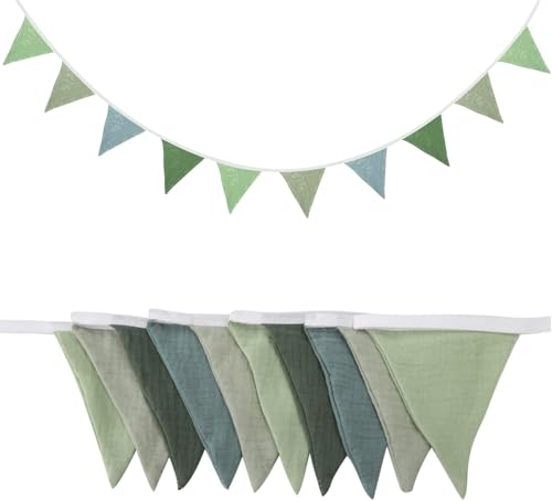 Guirnalda de banderines de tela para habitación infantil, para exteriores, resistente a la intemperie, para habitación infantil, decoración para fiestas de jardín, decoración de cumpleaños, color