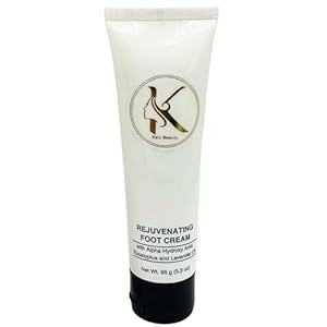 Rejuvenating Foot Cream for Dry Cracked Heels & Feet – Exfoliating Heel Balm with Alpha Hydroxy Acid, Glycolic & Salicylic Acid, Eucalyptus & Lavender, for Soft, Healthy Feet 3.3oz