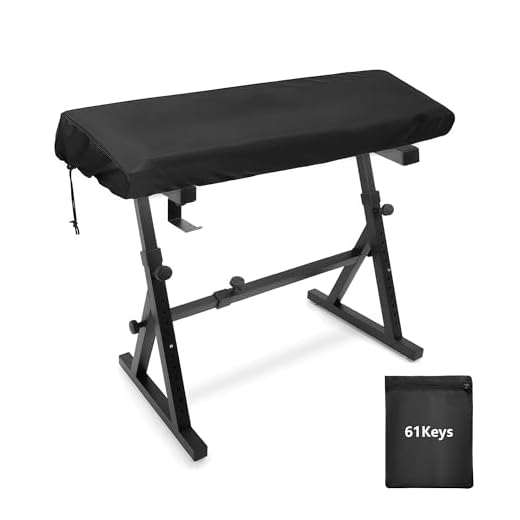 Musiin Funda para teclado de piano de 61 teclas compatible con Nord Electro 6 HP, KORG NAUTILUS 61, MODX M6 y más, repelente al agua con cordón ajustable y bolsa de almacenamiento para escenario al