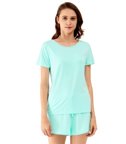 Image of WiWi Bamboo Viscose Womens Pajamas Cooling Sleepwear for Hot Flashes S-4X