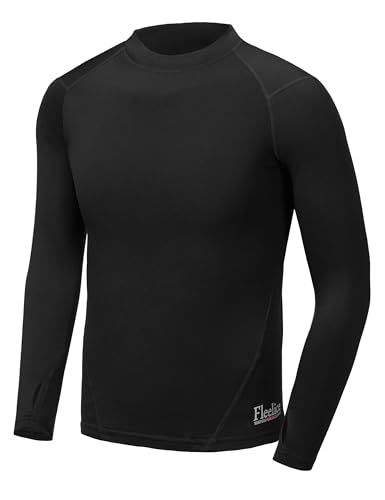 Youth Boys & Girls Compression Thermal Shirt Kids Fleece Undershirt Long Sleeve Mock Neck Top Cold Baseball Soccer Gear