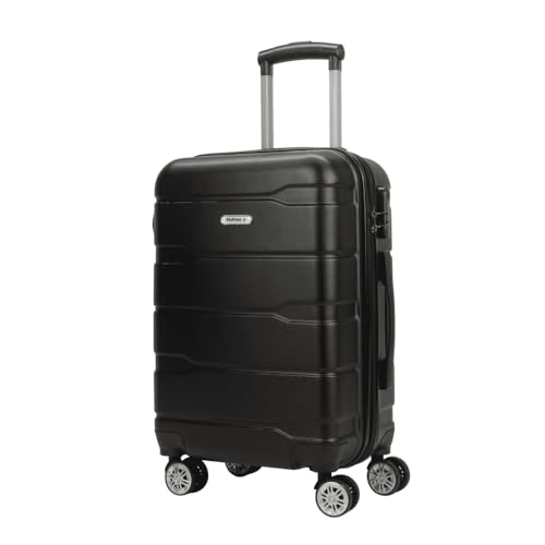 Mala de Bordo Viagem 10Kg em ABS Rodinhas Giro 360º e Cadeado Integrado Multmaxx (Preta)