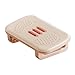 QLoztyse Office Desk Footrest Ergonomic Foot Rest Under Desk Massage Rollers Foot Stool Leg Support Non Slip PP Material Suitable for Office Home Travel, Khaki