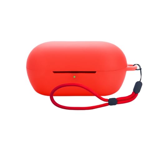 Image of WELCROS Soft Silicone Case Cover for Sony WF-C710N | C710NSA with Lanyard (Red)