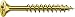 Produktbild SPAX Universalschraube, 5,0 x 80 mm, 100 Stück, Kreuzschlitz Z2, Senkkopf, Teilgewinde, 4CUT, YELLOX, 0291020500803