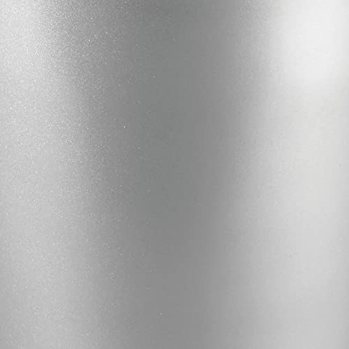 Image of mDesign Round Plastic Bathroom Garbage Can, 1.25 Gallon Wastebasket, Garbage Bin, Trash Can for Bathroom, Bedroom, and Kids Room - Small Trash Can - Fyfe Collection - Silver