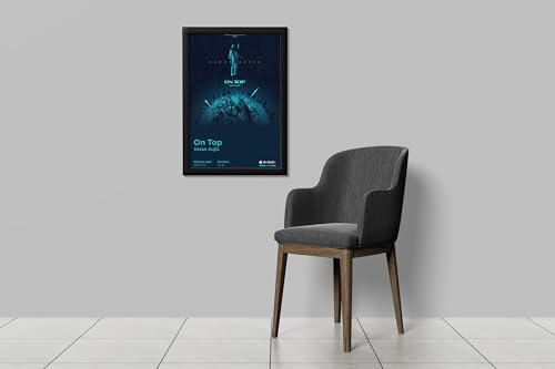 Image of BLINKART karan aujla- On Top Wall Photo Frames | Wall Art for Bedroom, Living Room, Studio or Office | Album Cover Print with Spotify Song Link QR Code | Gift for Fans - 8x12 In