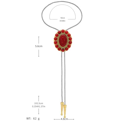 Image of GelConnie Bolo Tie for Men Women Western Cowboy Turquoise Leather Necktie | Natural Stone Bolo Tie Necklace for Women Rodeo Cowboy Leather Necktie Native American Western Cowgirl Ties Adjustable Cord